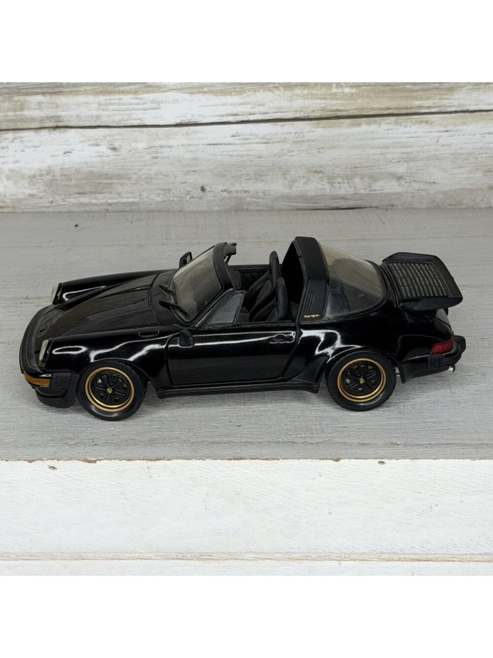 Vintage Franklin Mint 1988 Porsche 911 Targa Top Black 1:24 Scale 1992